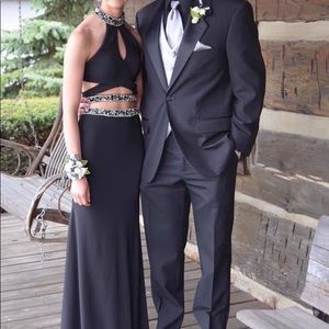Black, two piece prom DRESS